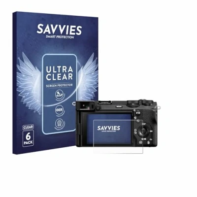Abbildung von Savvies 6 Stück Schutzfolie für Sony Alpha 6700 Displayschutz Folie Ultra Transparent