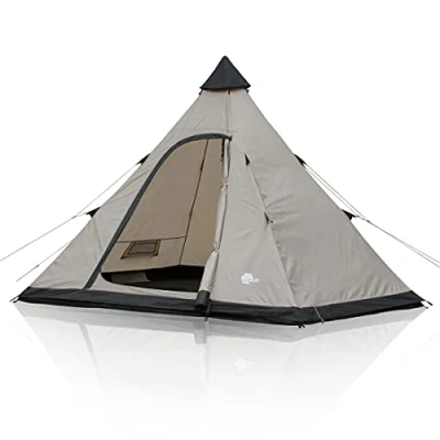 Abbildung von yourGEAR Tipi Zelt Lido 370 4 Personen Bodenwanne Stehhöhe, Personen: