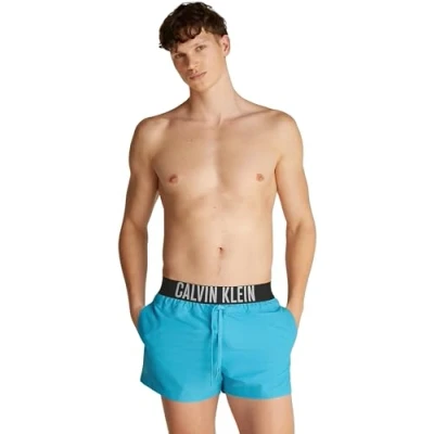 Abbildung von Calvin Klein Swimwear Intense Power Badeshorts, Herren, Größe: Small, Bash blue