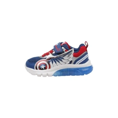 Abbildung von Geox Captain America Ciberdron BOY Lights Sneaker low für Kinder, Größe: 24, Blue/red Schuhe