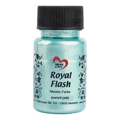 Abbildung von Ideen mit Herz Royal Flash, Acryl Farbe, metallic, feinsten Glitzerpartikeln, 50 ml (pastell jade)