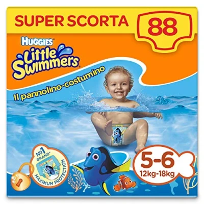 Abbildung von Huggies Little Swimmers L, Größe 5 6 (12 18 kg), 8 Packungen à 11 [88 Windeln] 88 pezzi