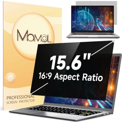 Abbildung von Mamol Sichtschutz 15.6 Zoll Blickschutzfilter für 16:9 Laptop, Blickschutzfolie Laptop Screen Filter Anti Blaulicht Blendschutz,Abnehmbarer Kompatibel mit Lenovo/HP/Dell/Acer/Samsung/Asus/Toshiba