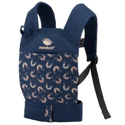 Abbildung von manduca Doll Carrier Geeignet für Kleinkinder ab 18 Monaten Puppenzubehör Puppentragetuch aus Bio Baumwolle Babypuppen und Kuscheltiere