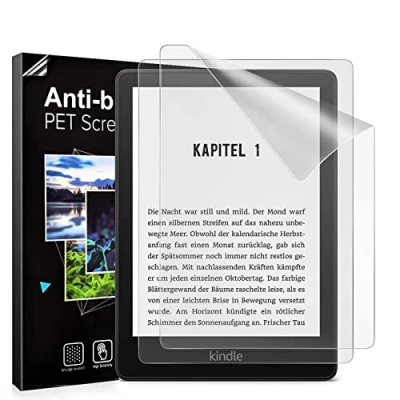Abbildung von TiMOVO 2 Stück Schutzfolie Kompatibel mit Kindle Paperwhite 2021, Blendfreie Matte Folie, Kratzfeste PET Displayschutzfolie