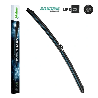 Abbildung von Scheibenwischer Valeo Everguard Silicone Single 566005 450mm vorne Flachbalkenwischblatt VOLKSWAGEN: Caddy 3 Kombi, Golf 7 Schrägheck, Touran I