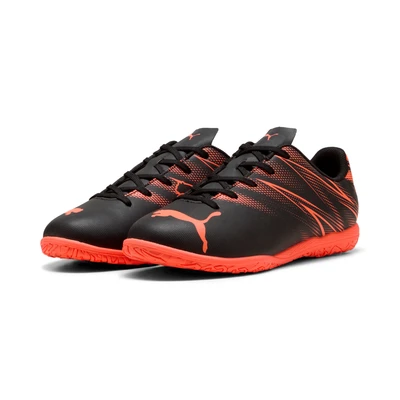 Abbildung von Puma Attacanto IT JR Unisex Fußballschuh Halle für Kinder, Größe: 34, Black/glowing red Schuhe