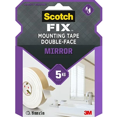 Abbildung von Scotch Fix Spiegelmontageband 4496W 1950 P, 19 mm x 5 m, 1 Rolle/Packung (Verpackung kann abweichen)