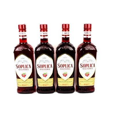 Abbildung von Soplica Malinowa (Himbeere) Likör aus Polen (4 x 0.5 l) 30%