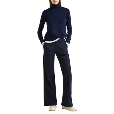 Abbildung von United Colors of Benetton Turtleneck Plain WITH Cuffs AND HEM Strickpullover, Damen, Größe: Medium, Blue