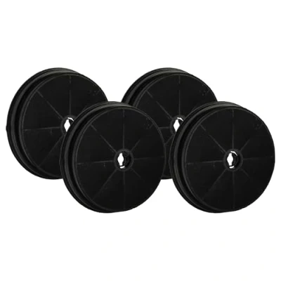 Abbildung von vhbw 4x Aktivkohlefilter kompatibel mit Beko CWB 9610 X, 6610 6550 6930 9930 9550 X Dunstabzugshaube 19 cm