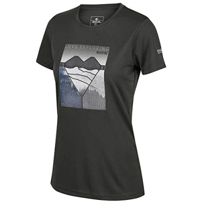 Abbildung von Regatta Damen Fingal V&#039; Quick Drying Active Short Sleeve with Graphic Print T Shirts/Polos/Westen