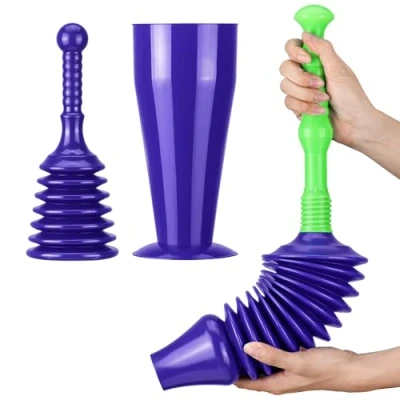 Abbildung von Luigi&#039;s Rohrreinigungspumpe Pömpel und Rohrreiniger Set 2x Saugglocke bei Verstopfung in, L: 37.50 cm, (1 tlg)