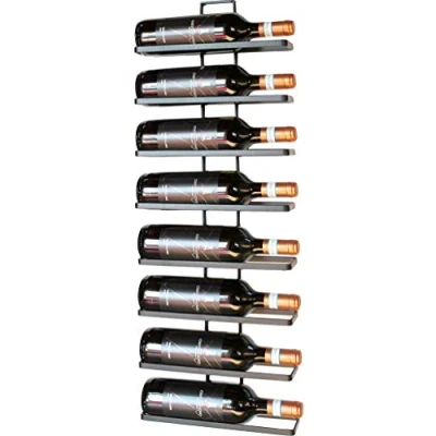 Abbildung von DanDiBo Weinregal 2x Metall Schwarz Wand 4 Wine erweiterbar Flaschenregal