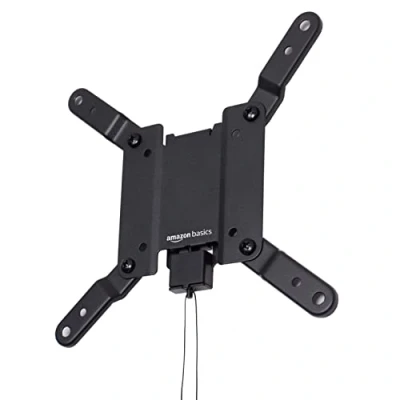 Abbildung von Amazon Basics Feste TV Wandhalterung für 12 bis 40 Zoll Fernseher und VESA, Schwarz, 200 x