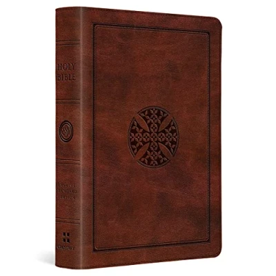 Abbildung von ESV Large Print Compact Bible: English Standard Version Compact, Trutone Brown, Mosaic Cross