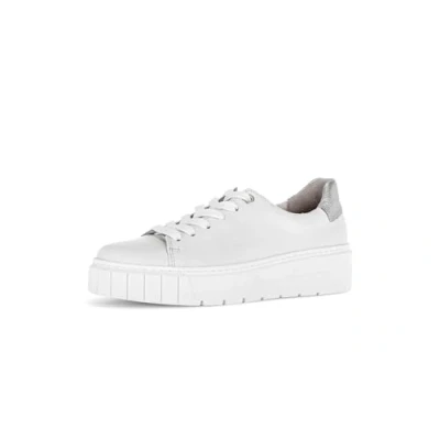 Abbildung von Gabor Comfort Sneaker low, Damen, Größe: 38.5, Weiss/silber Schuhe