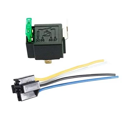 Abbildung von Mintice™ 12V 30A 4 Polig SPST KFZ Relais Öffner Schließer Wechselrelais Leistungsrelais Sicherung Buchse Stecker Motorrad Boot