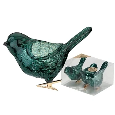 Abbildung von MAGIC by Inge Christbaumschmuck, Christbaumschmuck Kunststoff Vögel auf Clip 3er Set Morello Cherry