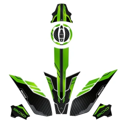 Abbildung von Resin Bike Kit Aufkleber Motorrad Kompatibel Mit Kawasaki Z900 2023 2024. Schutz Tank Schutzfolie vor Stößen und Kratzern. Aufklebersatz 3D Harzklebstoff Stickers Made in Italy