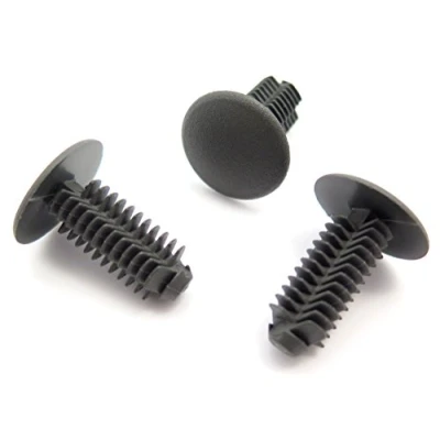 Abbildung von Tannenbaum Clips, Kunststoff, 8 mm Loch, 18 Kopf, Dunkelgrau, 25 Stück