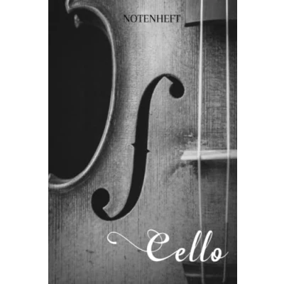 Abbildung von Notenheft Cello: Blanko für Hobby und Musikunterricht, 11 Notensystemen je Seite, 120 Seiten, A5