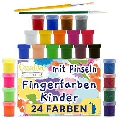 Abbildung von Creative Deco Fingerfarbe Fingerfarben Kinder Ungiftig Bastelfarben, auf Wasserbasis