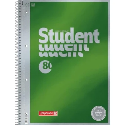 Abbildung von Brunnen 1067140 Notizblock / Collegeblock Student Premium (Veredeltes DeckBlatt mit Metallic Effekt, A4, unliniert/blanko, 90 g/m², 80 Blatt)