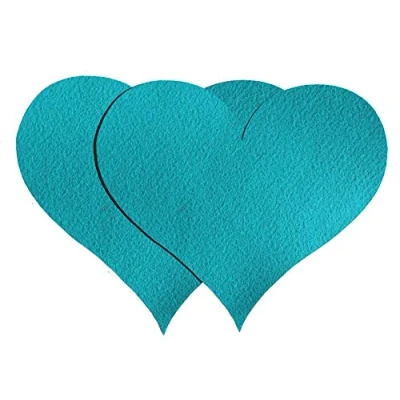 Abbildung von Primaflor Ideen in Textil 2er Set Deko Herzen Türkis Podium Hochzeits Valentinstag Herz ca. 33x28cm