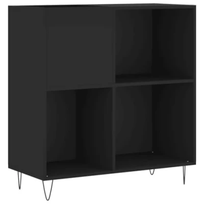 Abbildung von vidaXL Media Regal Plattenschrank Schwarz 84,5x38x89 cm Holzwerkstoff, 1 tlg.