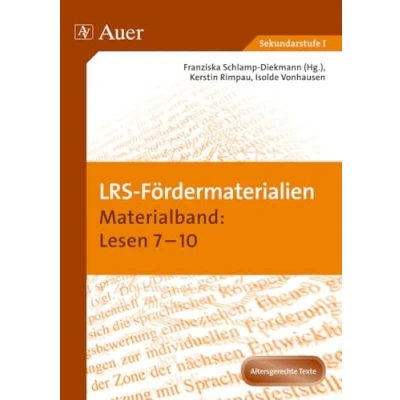 Abbildung von LRS Fördermaterialien 4: Materialband Lesen 7 10 (7. bis 10. Klasse) (Auer Programm)