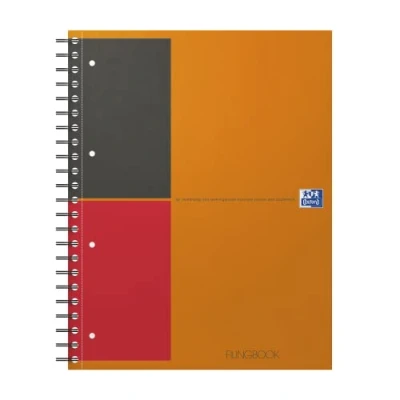 Abbildung von Oxford Filingbook International A4, liniert, 200 Seiten, Seitenränder in vier Farben, 3 versetzbare Register