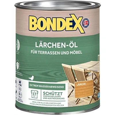 Abbildung von Bondex Holzöl Gartenholz Lärchen Öl, 0,75 4 l, Wasser stop Abperleffekt