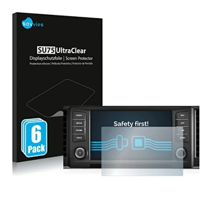 Abbildung von Savvies 6 Stück Schutzfolie für Seat Ateca 2016 Media System Plus 8&quot; Displayschutz Folie Ultra Transparent