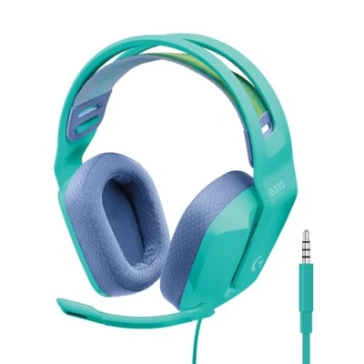 Abbildung von Logitech G335 Kabelgebundenes Gaming Headset, Flip to Mute Mikrofon, 3,5 mm Audioanschluss, Memory Schaum Ohrpolster, Leicht, Kompatibel mit PC, PlayStation, Xbox, Nintendo Switch Grün