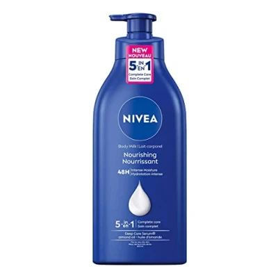 Abbildung von 3er Pack Nivea Body Milk Original Pump für trockene Haut, pflegt intensiv die Haut 400 ml