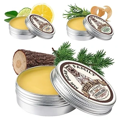 Abbildung von Mr Bear Family Bartbalsam Männer Woodland pflegender Bart Balsam Bartwachs mit Shea Butter, Jojobaöl und Bienenwachs Bartwichse Schnurrbart &amp; Vollbart Styling Beard Balm 60ml