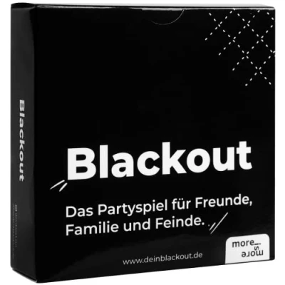 Abbildung von more is Spiel, Partyspiel Blackout Schwarze Edition, Made in Europe