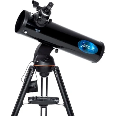 Abbildung von Celestron 22203 AstroFi 130 drahtloses Spiegelteleskop, schwarz