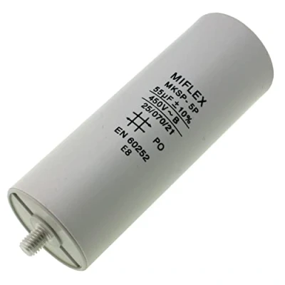 Abbildung von Anlaufkondensator Motorkondensator 55µF 450V 50x119mm Stecker 6,4x0,8mm Miflex 55uF
