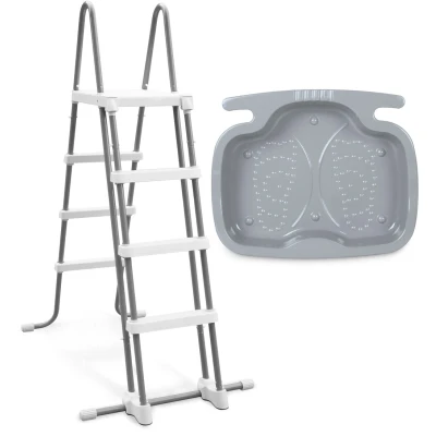 Abbildung von Intex Pool Sicherheitsleiter &quot;&quot;28076&quot; 122 cm&quot;, (Set), inkl. Fußbad