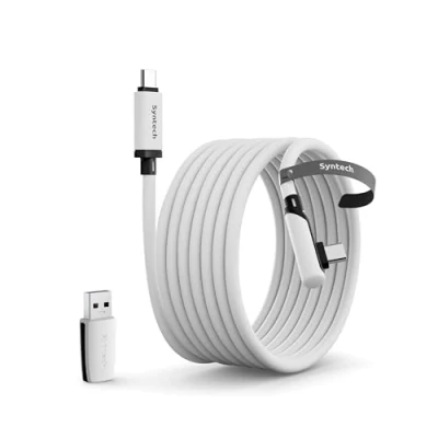 Abbildung von Syntech 5m Link Kabel kompatibel mit Oculus/Meta Quest 3/Quest 3S/Quest2/Pro/Pico 4 Zubehör and PC/SteamVR, USB C 3.0 Adapter für VR Headset, 5 Gbit/s Datenübertragung