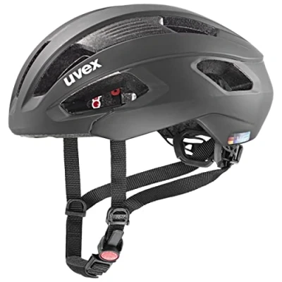 Abbildung von uvex rise cc sicherer Performance Helm für Damen und Herren individuelle Größenanpassung optimierte Belüftung all black matt 52 56 cm