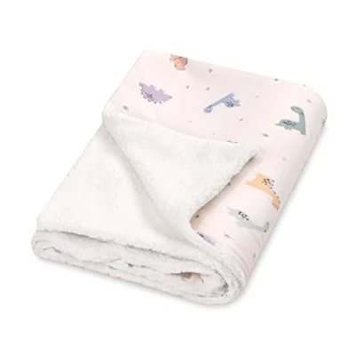 Abbildung von Julius Zöllner Winterdecke aus Baumwoll Jersey und kuscheligem Teddy Stoff Gr. 70x100 cm Made in Germany OEKO TEX® STANDARD 100 Little Dinos
