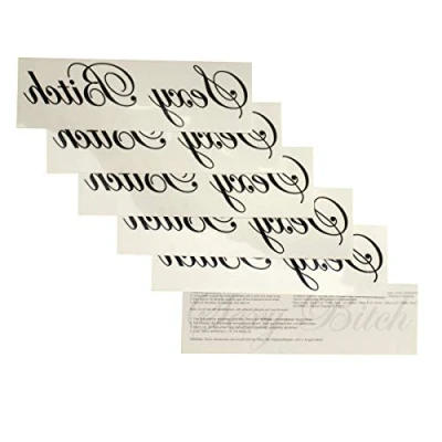 Abbildung von 5 x Sexy Bitch Tattoo Schriftzug in schwarz Kinky (5)
