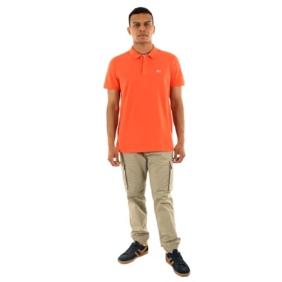 Abbildung von Tommy Jeans SLIM Placket Poloshirt, Herren, Größe: 56, Bright vermillion