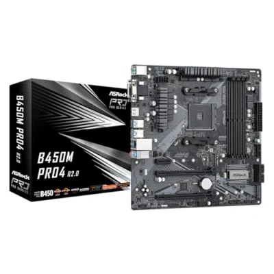 Abbildung von ASRock B450M Pro4 R2.0 AMD B450 Socket AM4 Micro ATX
