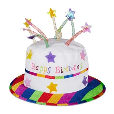 Abbildung von relaxdays Aufblasbares Partyzubehör Happy Birthday Hut Torte