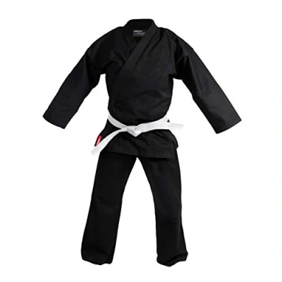 Abbildung von DEPICE Karate Anzug KAGE 12 oz schwarz Baumwolle traditionell 200 cm