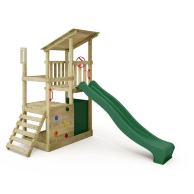 Abbildung von FATMOOSE Spielturm FruityForest Fun mit Rutsche, Kletterwand &amp; Sandkasten, extrem witterungsbeständig 10 Jahren Garantie*
